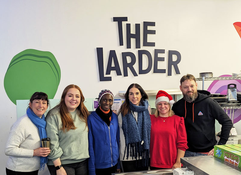 Volunteers at social enterprise, The Larder