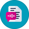 Icon indicating speech to text