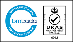 2021 ISO9001白色UKAS Systemcert标志